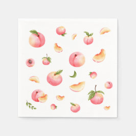 Peach Birthday Serviette
