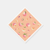 Peach Birthday Serviette (Ecke)