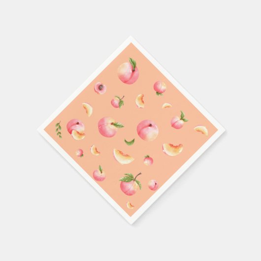 Peach Birthday Serviette (Ecke)