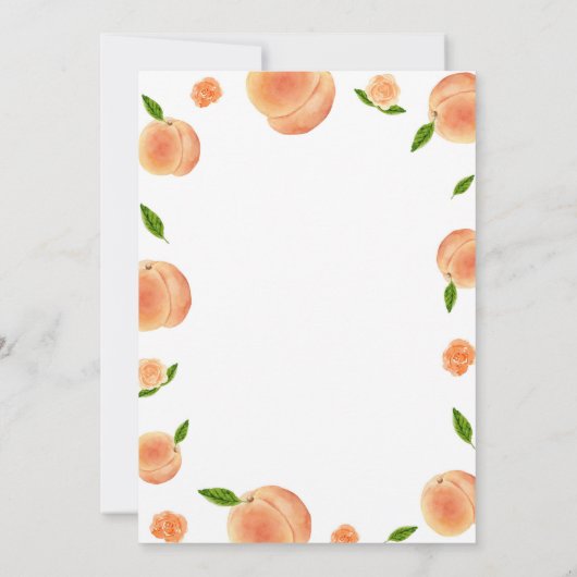 Peach Birthday Time Capsule Message Card Dankeskarte (Rückseite)