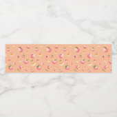 Peach Birthday Wasserflaschenetikett (Einzelnes Label)