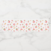 Peach Birthday Wasserflaschenetikett (Einzelnes Label)