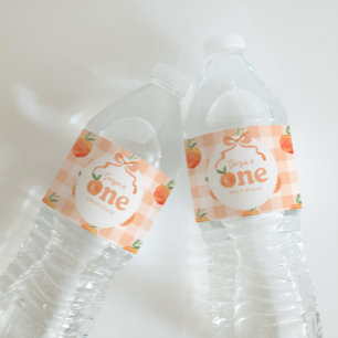 Peach Birthday Water Flasche Labels Wasserflaschenetikett