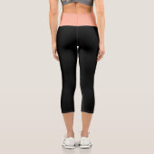 Peach & Black Capri Leggings (Rückseite)