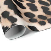 Peach Black Cream Leopard Geschenkpapier (Rolleneckpunkt)
