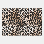 Peach Black Cream Leopard Wedding Geschenkpapier Set (Vorderseite)