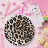 Peach Black Cream Leopard Wedding Pappteller (Party)