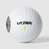 Peach Black Leopard Animal Print with Monogram Golfball (Logo)