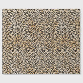 Peach Black Leopard Print Geschenkpapier (Flach)