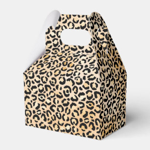 Peach Black Leopard Print Geschenkschachtel