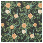 Peach Black Rose Blumenblätter Blume Stoff (Muster)