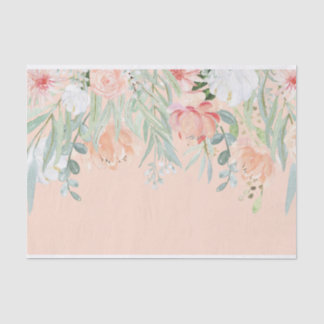 Peach Blassgrüne Blume Tissue Paper Seidenpapier