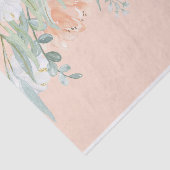 Peach Blassgrüne Blume Tissue Paper Seidenpapier (Ausschnitt)