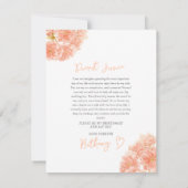 Peach blassom Aquarellmaid Vorschlag Mitteilungskarte (Rückseite)