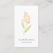 Peach Bloom | Wasserfarben Vertikal Visitenkarte (Vorderseite)