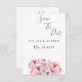 Peach Blossom | Blumenhochzeit Datum speichern Save The Date (Vorne/Hinten)