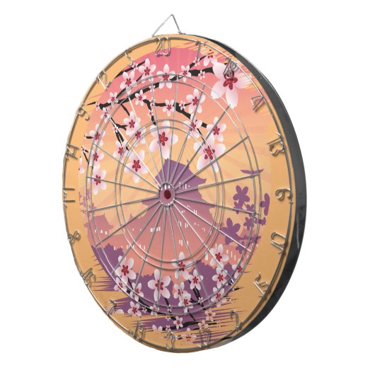Peach Blossom Dartscheibe (Vorderseite rechts)