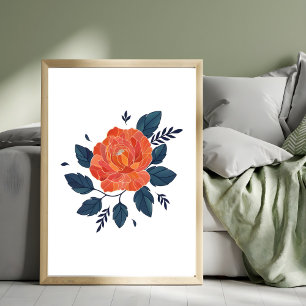 Peach Blossom Floral Art Fotodruck