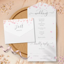 Peach Blossom Floral Script Monogram