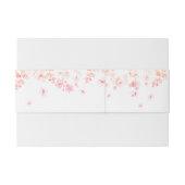 Peach Blossom Floral Wedding Einladungsbanderole (Rückseitenbeispiel)