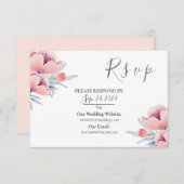 Peach Blossom | Floral Wedding RSVP (Vorne/Hinten)