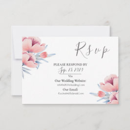Peach Blossom | Floral Wedding RSVP Karte
