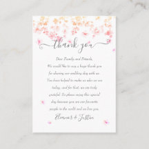 Peach Blossom Floral Wedding Vielen Dank