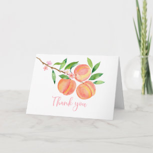 Peach Blossom Geburtstag Dankeskarte