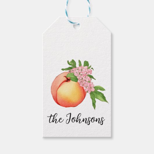 Peach Blossom Gift Tags Geschenkanhänger (Vorderseite)