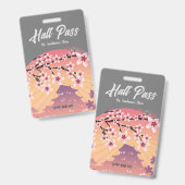 Peach Blossom Hall Pass Abzeichen Ausweis (Vorder- & Rückseite)