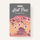 Peach Blossom Hall Pass Abzeichen Ausweis (Rückseite)