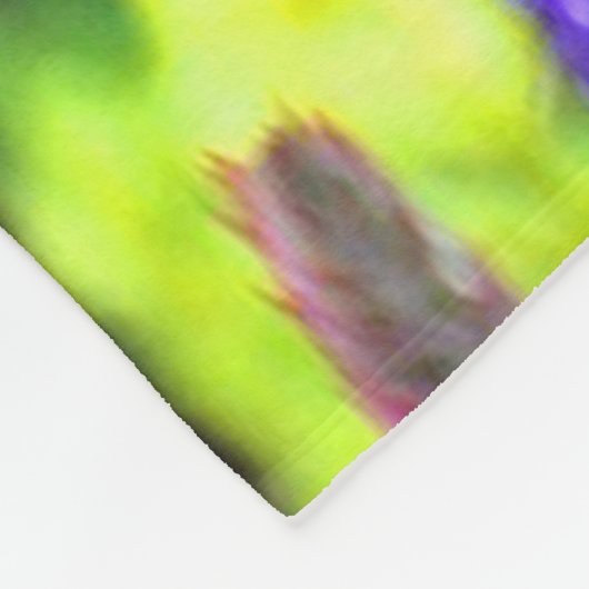 Peach Blossom Hummingbird Fleecedecke (Ecke)