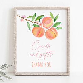 Peach Blossom Karten und Geschenke Geburtstag Zeic Poster