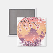 Peach Blossom Magnet (Vorderseite/Rückseite)