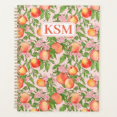 Peach Blossom Monogram Day Planner Planer (Vorderseite)
