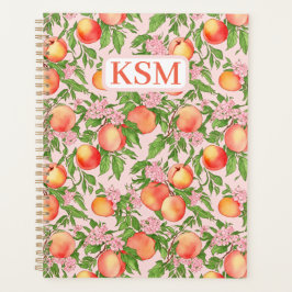 Peach Blossom Monogram Day Planner Planer