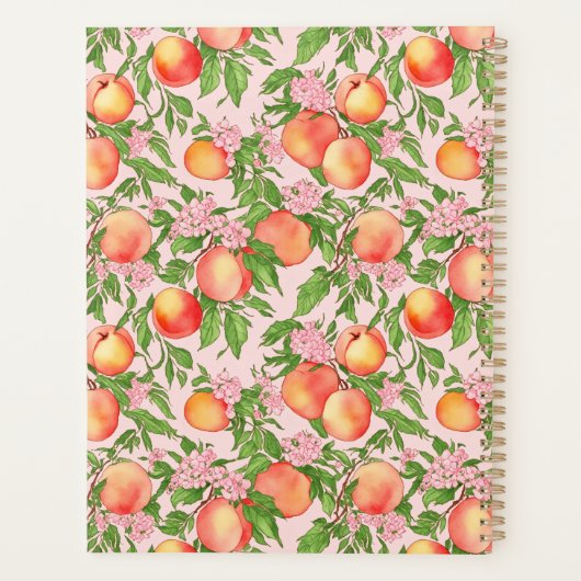 Peach Blossom Monogram Day Planner Planer (Rückseite)