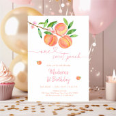 Peach Blossom One Sweet Peach Birthday Einladung