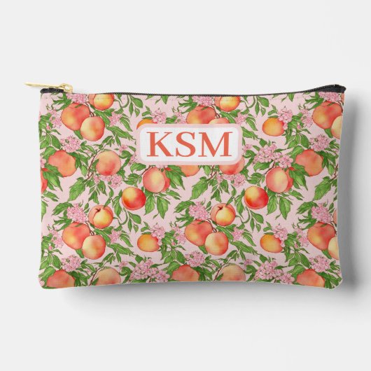 Peach Blossom Pencil Pouch Zubehörtasche (Vorderseite)