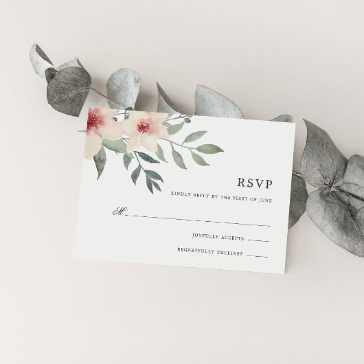 Peach Blossom RSVP-Karte RSVP Karte