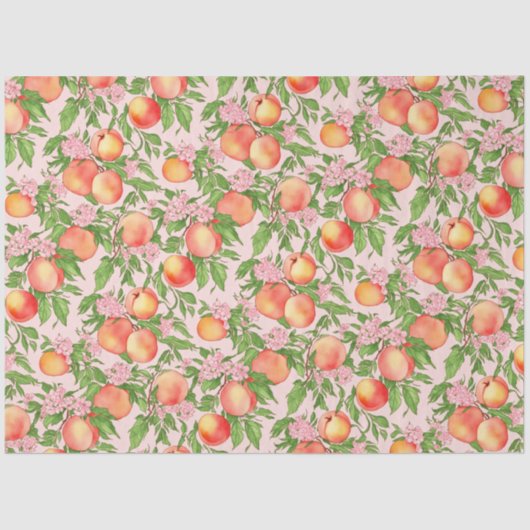 Peach Blossom Tissue Paper Seidenpapier (Vorderseite)