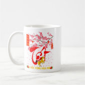 Peach Blossom Vietnamese Lunar New Year Horse 2026 Kaffeetasse (Links)