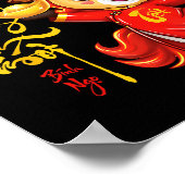 Peach Blossom Vietnamese Lunar New Year Horse 2026 Poster (Ecke)