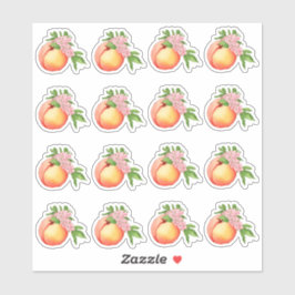 Peach Blossom Wasserfarbe Mini Stickers Aufkleber