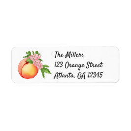 Peach Blossom Watercolor Address Labels