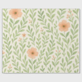 Peach Blossom Watercolor Wrapping Paper — Elegant Geschenkpapier (Flach)