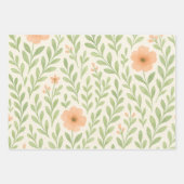 Peach Blossom Watercolor Wrapping Paper — Elegant Geschenkpapier Set (Vorderseite 2)