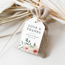 Peach Blossom Wedding Vielen Dank für Ihre Unterst Geschenkanhänger