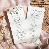 Peach Blossom Wedding Zeremony Program Programm