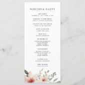 Peach Blossom Wedding Zeremony Program Programm (Rückseite)
